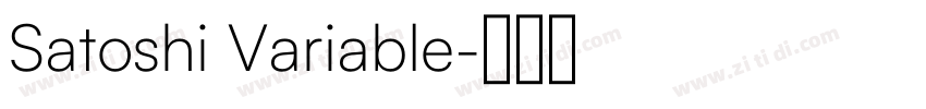 Satoshi Variable字体转换